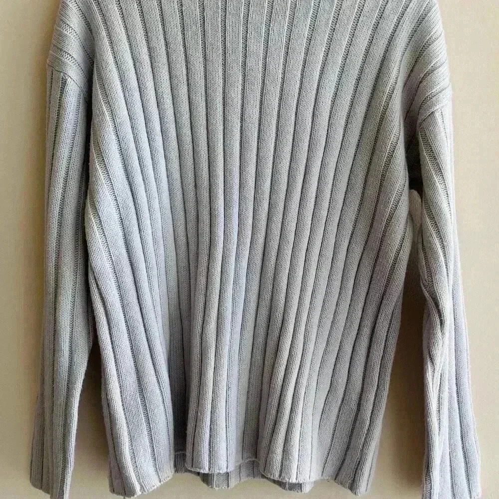 Lord & Taylor Periwinkle Cowl Neck Knit Sweater, Size Medium - Picture 11 of 16